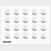 Rustige Waterverf mountain Forest Wedding Ronde Sticker (Vel)