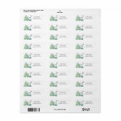 Rustige Waterverf Mountains Return Address Label (Full Sheet)