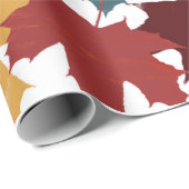 Rustige Waterverf najaar Herfst Leaves Cadeaupapier (Rol Hoek)