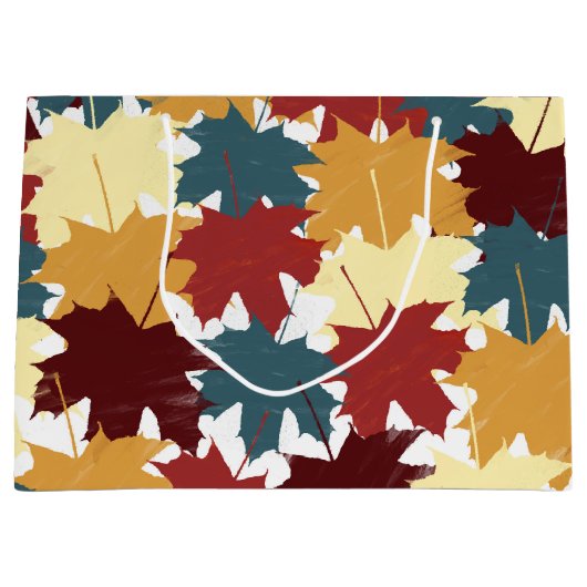 Rustige Waterverf najaar Herfst Leaves Groot Cadeauzakje (Voorkant)