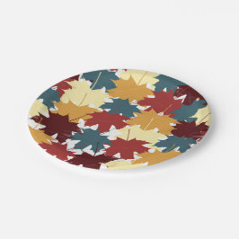 Rustige Waterverf najaar Herfst Leaves Papieren Bordje