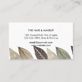 Rustige Waterverf  Natuur Yoga Meditation Visitekaartje (Achterkant)