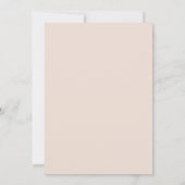 Rustige Waterverf Neutral Boho Floral Wedding Invi Kaart (Achterkant)