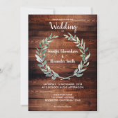 Rustige waterverf olijfbladeren monogram Weddensch Kaart (Voorkant)