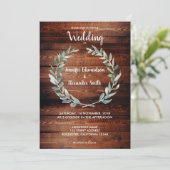 Rustige waterverf olijfbladeren monogram Weddensch Kaart (Staand voorkant)