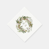 Rustige Waterverf Olive Wreath Wedding Servet (Hoek)