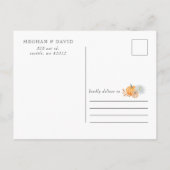 Rustige Waterverf Oranje pompoenen Aankondigingskaart (Achterkant)