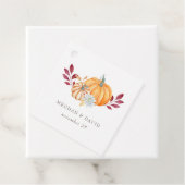 Rustige Waterverf Oranje pompoenen Bedankjes Labels (In situ)