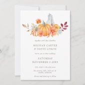 Rustige Waterverf Oranje pompoenen Kaart (Voorkant)