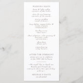 Rustige Waterverf Oranje pompoenen Programmakaart (Achterkant)