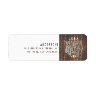 Rustige Waterverf Paarden Net Wed Return-adres Etiket