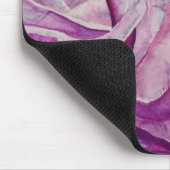 Rustige Waterverf Paars Roos Houtmonogram Muismat (Hoek)