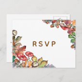 Rustige Waterverf paddenstoelen vieren het huwelij Uitnodiging Briefkaart (Voorkant / Achterkant)