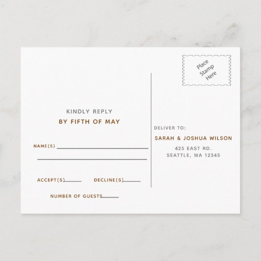 Rustige Waterverf paddenstoelen vieren het huwelij Uitnodiging Briefkaart (Achterkant)