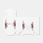 Rustige Waterverf pastel Maroon Bloom Wedding Fav Bedankdoosjes (Uitgevouwen)