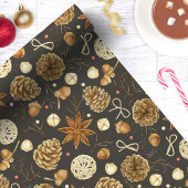 Rustige Waterverf Pine Cone Thanksgiving Cadeaupapier