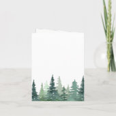 Rustige Waterverf Pine Forest Hartelijk dank (Achterkant)