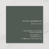 Rustige Waterverf Pine Forest Logo Square Business Vierkante Visitekaartje (Achterkant)