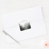 Rustige Waterverf Pine Forest Logo Vierkante Sticker (Envelop)