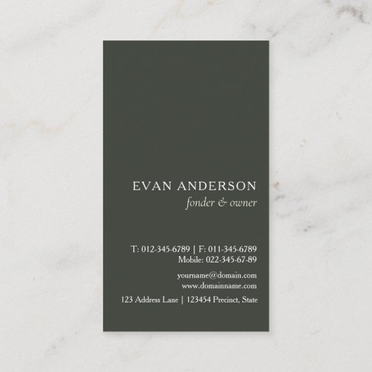 Rustige Waterverf Pine Forest Logo Visitekaartje (Achterkant)