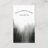 Rustige Waterverf Pine Forest Logo Visitekaartje (Voorkant)
