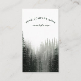 Rustige Waterverf Pine Forest Logo Visitekaartje
