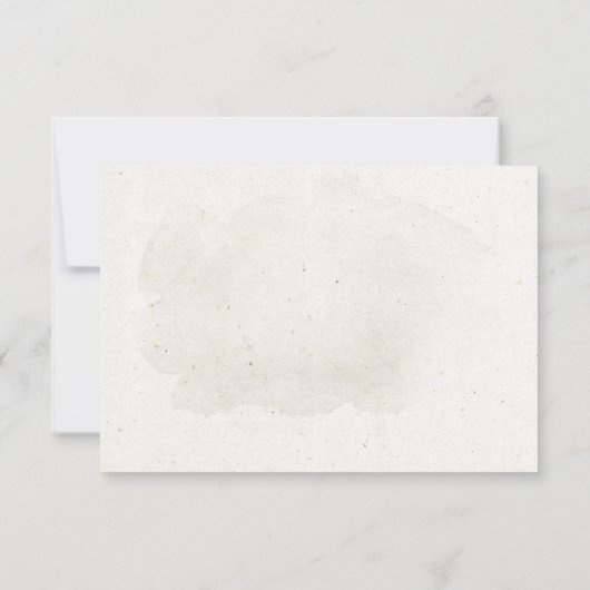 Rustige Waterverf Pine Forest Wedding Bedankt (Achterkant)