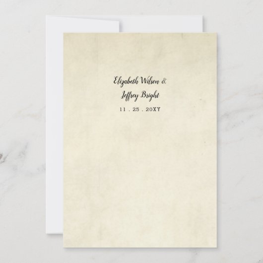 Rustige Waterverf Pine Forest Winter Wedding Kaart (Achterkant)