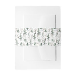 Rustige Waterverf Pine T-shirt Forest Holiday Uitnodigingen Wikkel