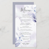 Rustige Waterverf Plum Paars Menu (Voorkant / Achterkant)