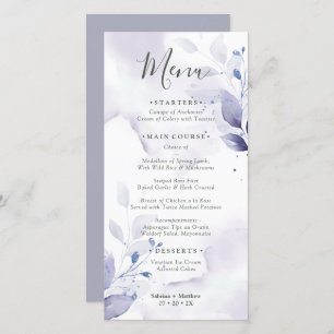 Rustige Waterverf Plum Paars Menu