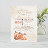 Rustige waterverf pompoenen Herfst Vrijgezellenfee Kaart (Staand voorkant)