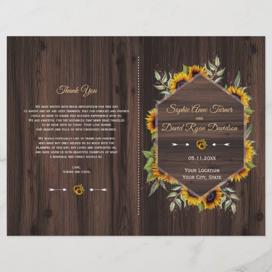 Rustige Waterverf - Programma voor zonnebloemen - (Voorkant)