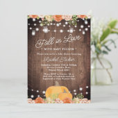 Rustige Waterverf Pumpkin Floral Herfst Baby showe Kaart (Staand voorkant)