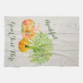 Rustige Waterverf Pumpkin-Thanksgiving Theedoek