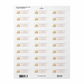 Rustige Waterverf Pumpkin Wedding Return Address Etiket (Full Sheet)