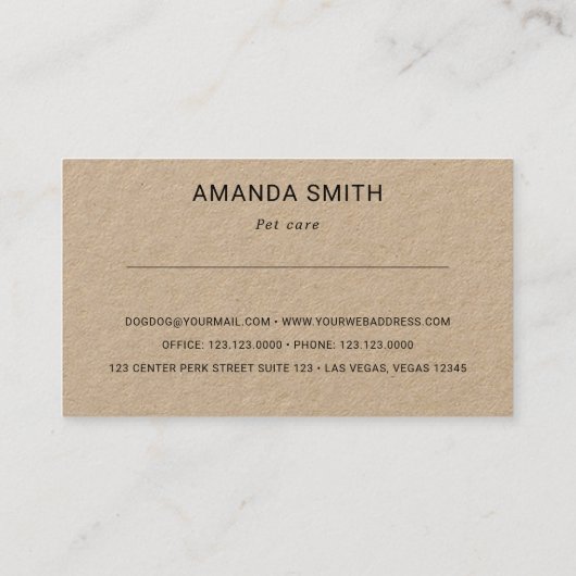 Rustige waterverf Pw symbool kraft visitekaartje (Achterkant)