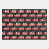 Rustige Waterverf Red Kersttruck Inpakpapier Vel (Voorkant 2)