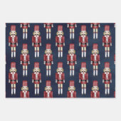 Rustige Waterverf Red Nutcracker Pattern Inpakpapier Vel (Voorkant 2)