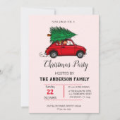 Rustige Waterverf Red Truck kerst Kaart (Voorkant)