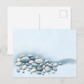 Rustige Waterverf River lichtblauwe achtergrond Briefkaart (Voorkant / Achterkant)