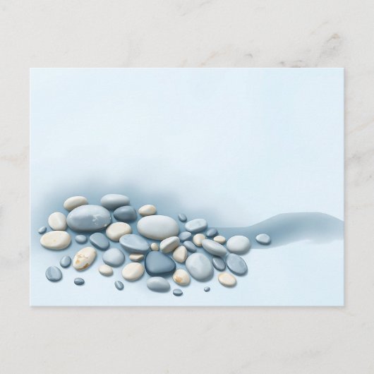 Rustige Waterverf River lichtblauwe achtergrond Briefkaart (Voorkant)