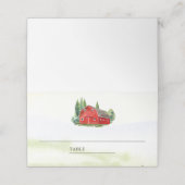 Rustige Waterverf Rood Barn Rural Boerderij Weddin Plaatskaartje (Buitenkant ongevouwen)