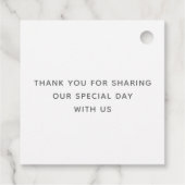 Rustige Waterverf Roze en Paarse Floral Wedding Bedankjes Labels (Achterkant)