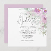 Rustige Waterverf Roze Floral Bouquet Wedding (Voorkant / Achterkant)