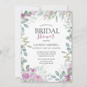 Rustige Waterverf Roze Floral Foto Vrijgezellenfee Kaart (Voorkant)