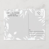 Rustige Waterverf Roze Floral Wedding Aankondigingskaart (Achterkant)