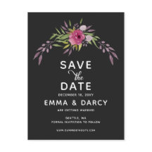 Rustige Waterverf Roze Floral Wedding