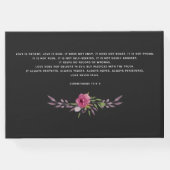 Rustige Waterverf Roze Floral Wedding Gastenboek (Achterkant)