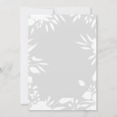 Rustige Waterverf Roze Floral Wedding Kaart (Achterkant)